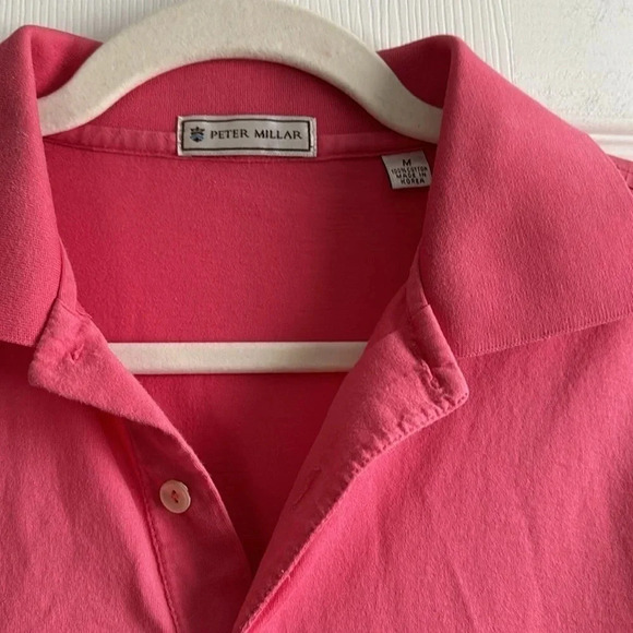 Peter Millar Coral Cotton Polo size M - Picture 2 of 3